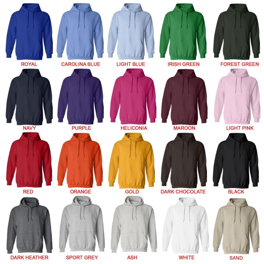 hoodie color chart - One Piece Shoes