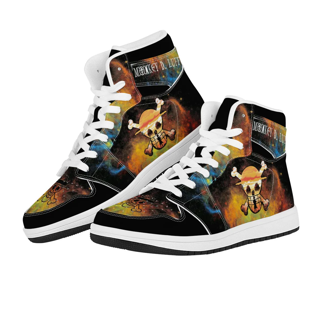 2023 Anime One Piece Luffy Canvas Sneakers Casual Shoes Basketball Shoes Cartoon Printing Comfortable Flat Shoes 13 - One Piece Shoes
