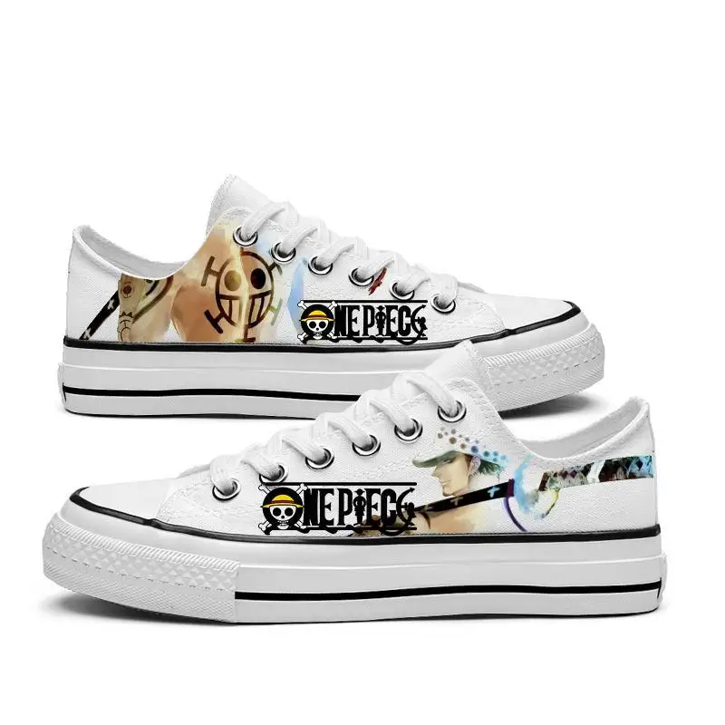 2023 New Anime One Piece Fashion Low Canvas Shoes Sneakers Luffy Roronoa Zoro Ace Men Women 6 - One Piece Shoes